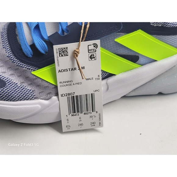 Adidas Adistar 2.0 Mens 6.5 Running Shoes Cloud White Lucid Lemon Sneaker ID2807 main image 5